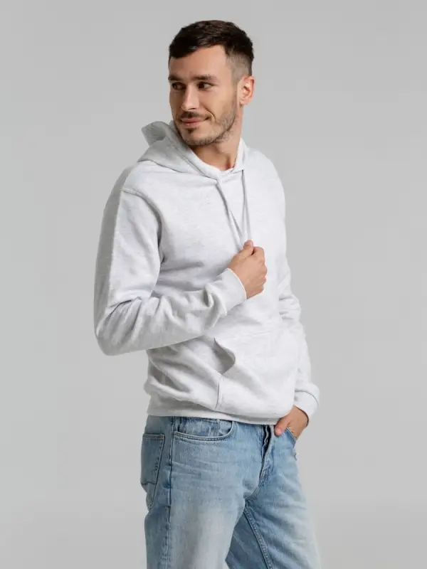 Толстовка с капюшоном Snake II светло-серый меланж, размер XS