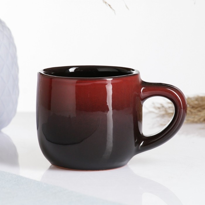 Кружка Кружка "Форма" 0,2л / 7,5х8,5см, мак на черном