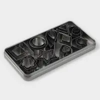 Формы для печенья Доляна &laquo;Ассорти&raquo;, набор 30 шт., в кейсе, нержавеющая сталь, серебристые