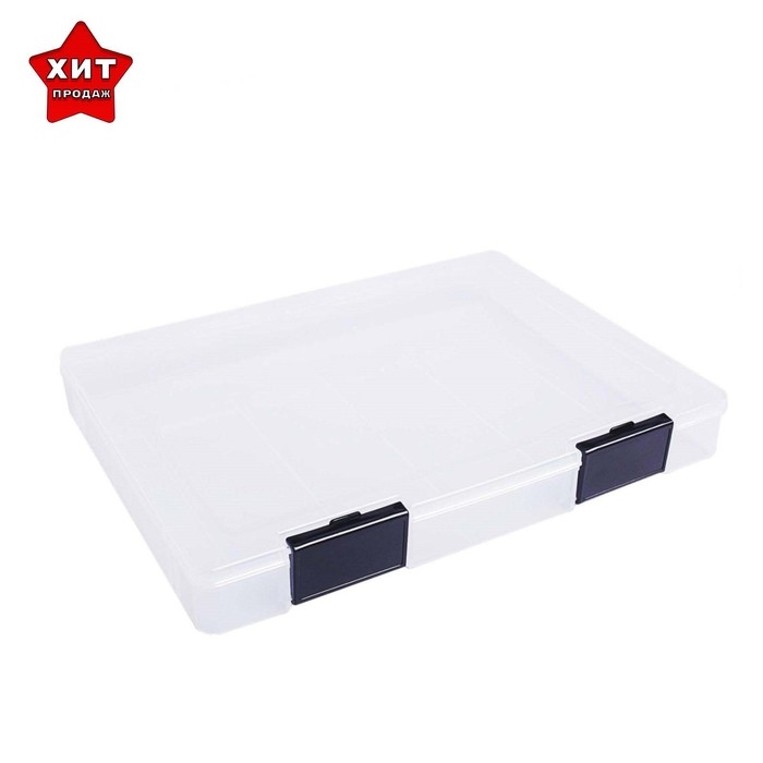 Папка для документов А4, с черными защелками, 230 х 305 х 40 мм, прозрачный корпус Папка для документов А4, с черными защелками, 230 х 305 х 40 мм, прозрачный корпус