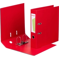 Папка-регистратор Комус Стандарт 75мм&nbsp; красная, ПБП2, карм.кор., мет.уг