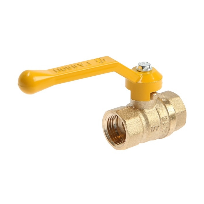 Кран шаровой газовый Кран шаровой газовый "ГАЛЛОП" DN-15 220, внутренняя/внутренняя резьба 1/2", ручка