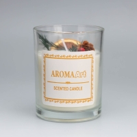 Свеча ароматическая "Aroma Art", стратсная самба, круглая, 8х10,5 см