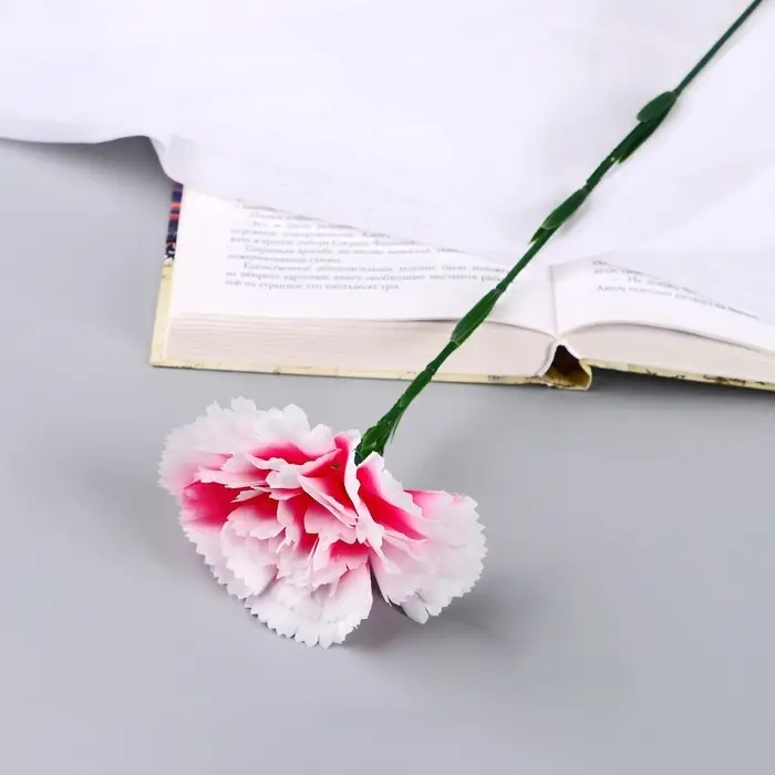 Цветы искусственные &laquo;Гвоздика экстра галант&raquo;, h=49 см, d=8 см, белые