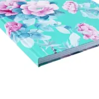 Колледж-тетрадь Calligrata TOP &laquo;Цветы на мятном фоне&raquo; А4, 160 листов, в клетку, в твёрдой обложке 7БЦ, матовая ламинация, выборочный лак