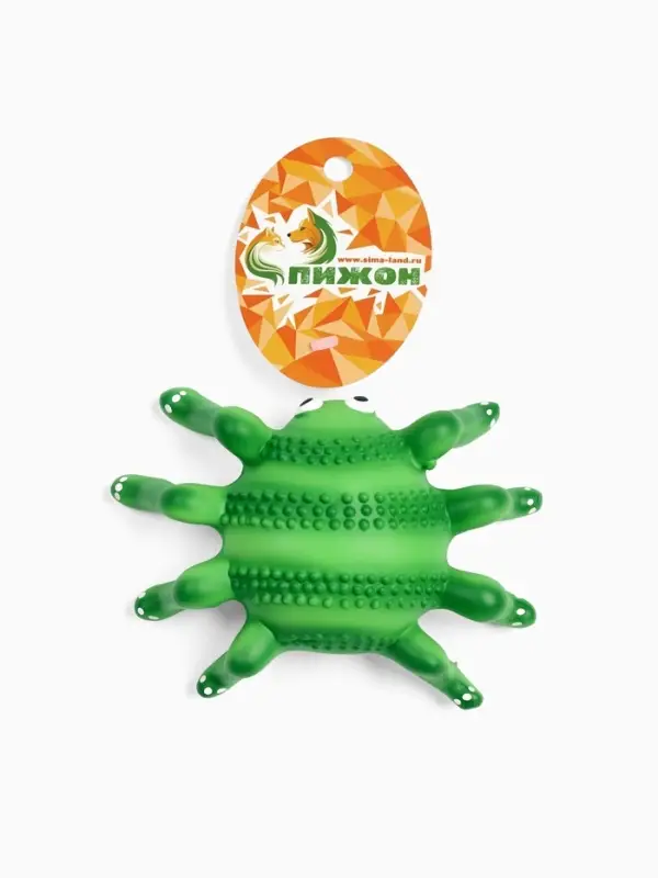 Игрушка пищащая для собак из латекса "Паук", 12х8 см