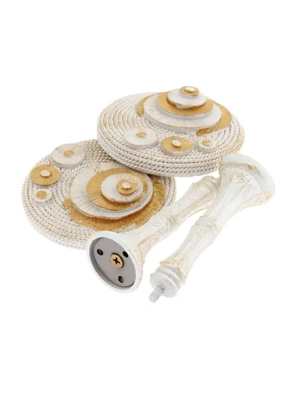 Крючок для штор CAPPIO KS038, d=11 см, цвет белый с золотом, 2 шт Крючок для штор CAPPIO KS038, d=11 см, цвет белый с золотом, 2 шт