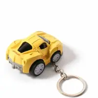 Брелок на кольце &laquo;Спортивный жёлтый автомобиль&raquo; колёса крутятся 6.5&times;4.2&times;3 см