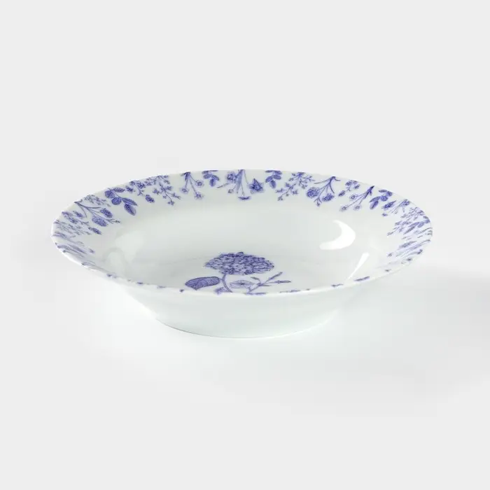 Тарелка глубокая Добрушский завод &laquo;Беатриче&raquo;, 250 мл, d=20 см, фарфор, белая, рисунок МИКС