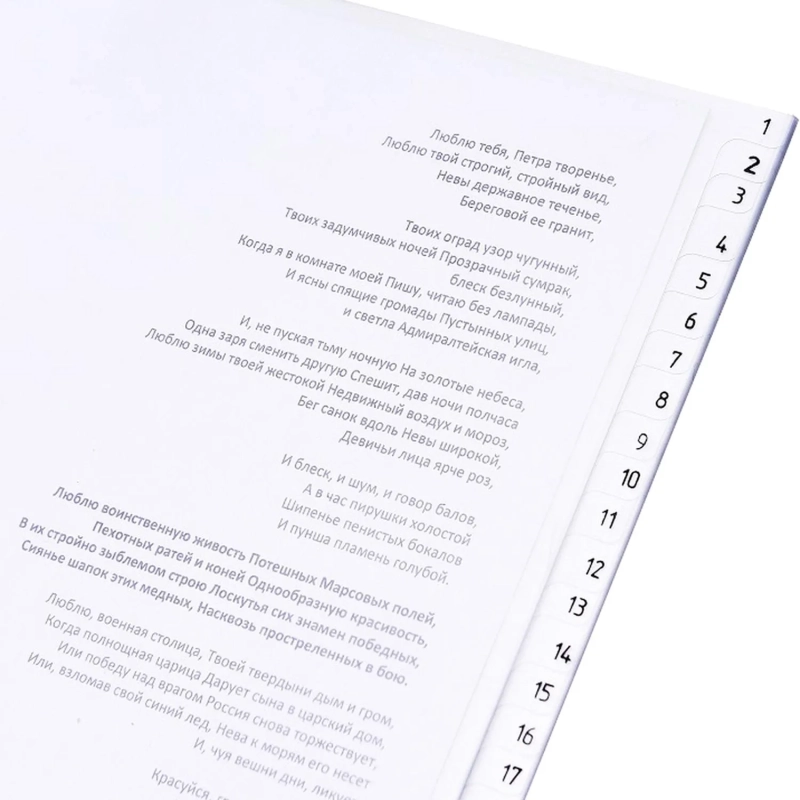 Разделитель листов из прозрач.пласт. с индексами  , А4+ цифровой 1-31