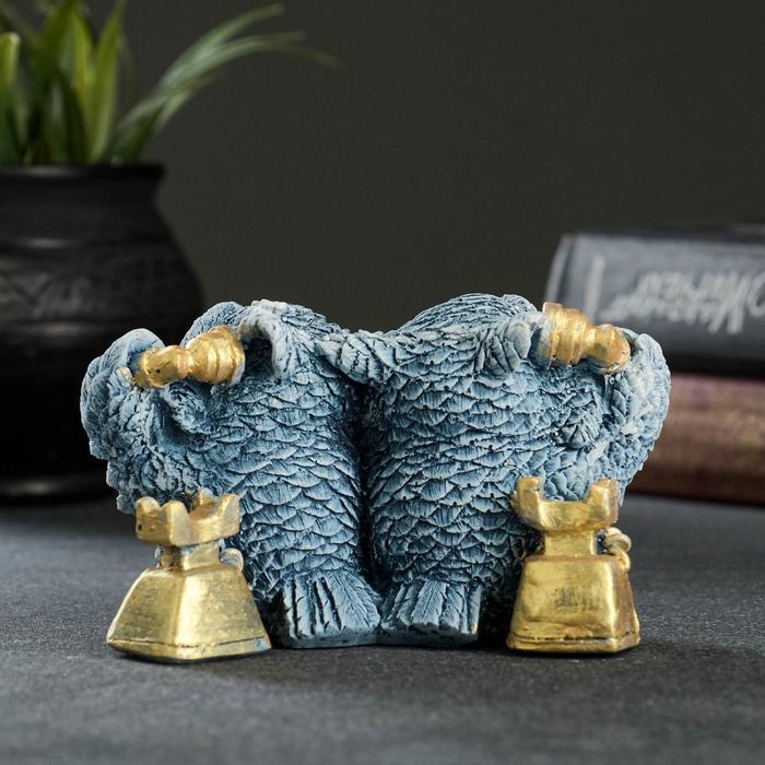 Фигура Фигура "Совы говорят по телефону" серая 8х8х12см