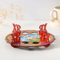 Подставка пасхальная на 8 яиц "Цыпленок".   Д 20 см