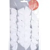 Ёлочные игрушки 12 шт. &laquo;Зимнее волшебство. Бантик&raquo; пластик, 5.5&times;5 см, белый