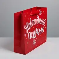 Пакет подарочный &laquo;Новогодний подарок&raquo;, ML 23&times;27&times;11.5 см