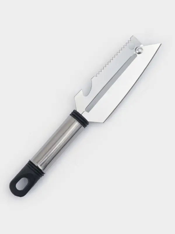 Шинковка, нож для нарезки, открывалка Доляна &laquo;Помощник&raquo;, 3 в 1, 19.5 см (лезвие 9.8 см), серебристый