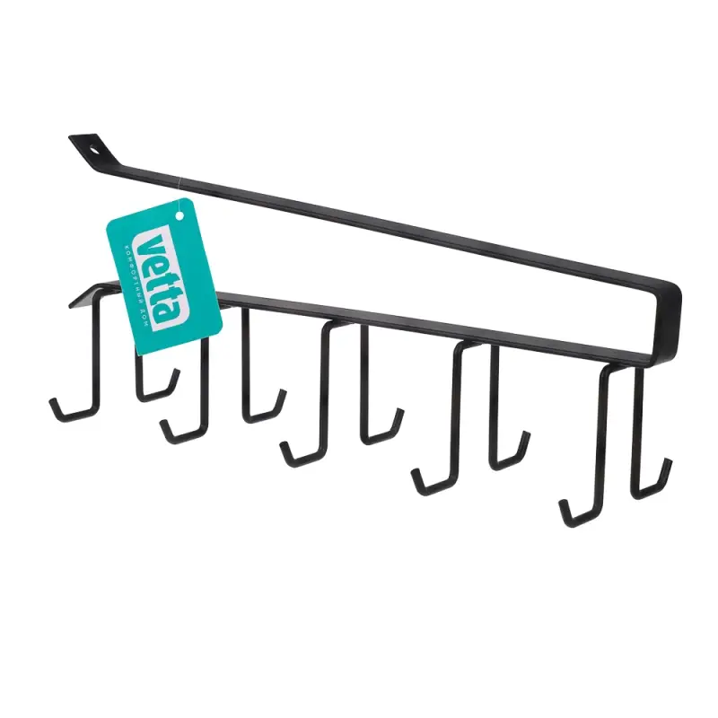 Вешалка подвесная на полку тм VETTA, 26х7см, 10 крючков, металл