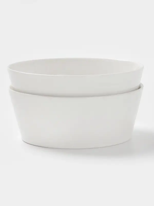 Салатники Magistro White Snow, набор 2 шт., 1 л, 18&times;7 см, фарфор, белые