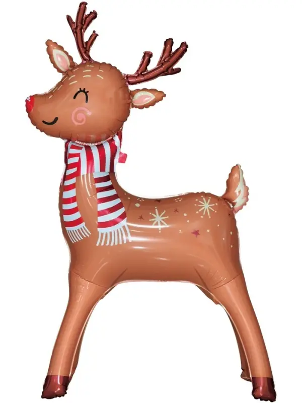 Воздушный шар фольгированный 46 Воздушный шар фольгированный 46" «Новогодний олень», под воздух