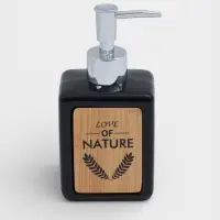 Дозатор для мыла SAVANNA &laquo;Природа&raquo;, 350 мл, чёрный