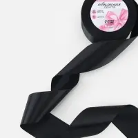 Лента атласная, 50 мм, 23&plusmn;1 м, чёрная №39