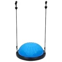 Полусфера BOSU гимнастическая ONLYTOP, массажная, с насосом, 46&times;20 см, синяя