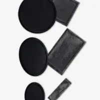 Набор заплаток для одежды, термоклеевые, 6 шт., чёрный