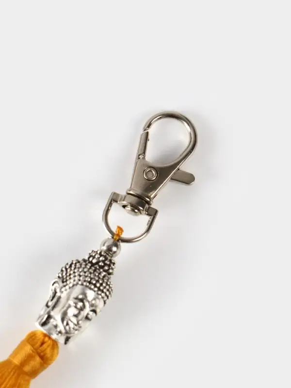 Брелок-кисточка Брелок-кисточка "Будда" 17 см, цв. золотистый, серебристый