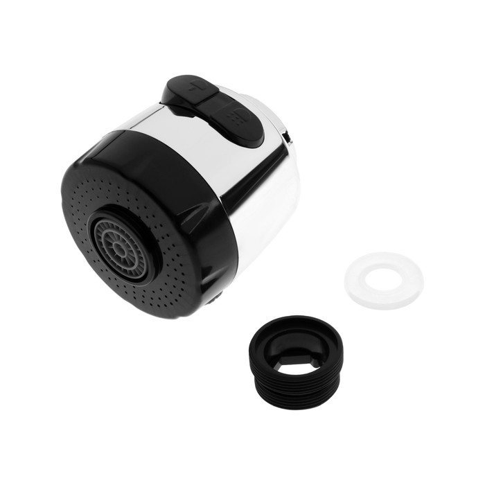 Аэратор ZEIN, с регулировкой потока, 2 режима, клавишный, пластик Аэратор ZEIN, с регулировкой потока, 2 режима, клавишный, пластик