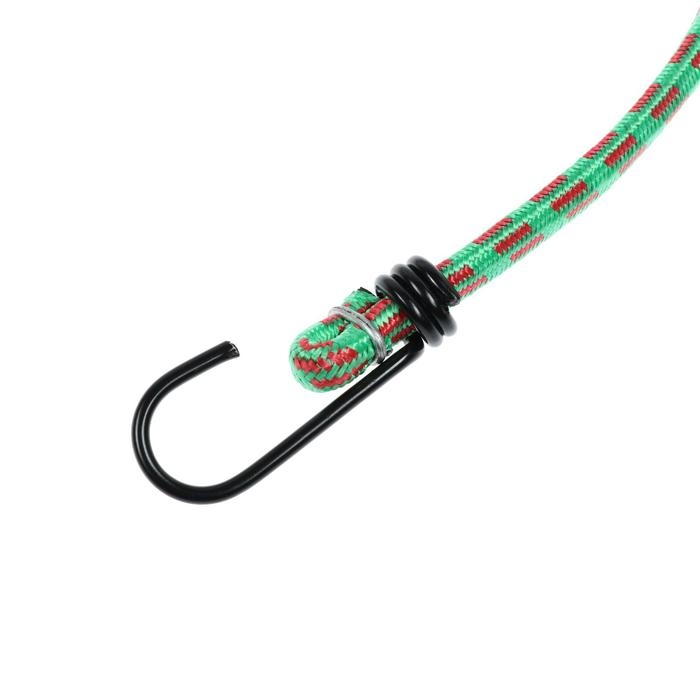 Резинка для крепления багажа TORSO, 120 cм, d8 мм, металлические крючки, МИКС, набор 2 шт Резинка для крепления багажа TORSO, 120 cм, d8 мм, металлические крючки, МИКС, набор 2 шт