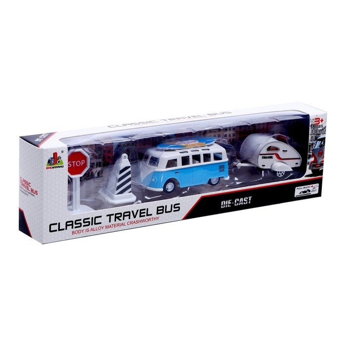 Машина металлическая «Большое путешествие», инерция, с прицепом, МИКС Машина металлическая «Большое путешествие», инерция, с прицепом, МИКС