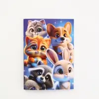 Блокнот А6, 32 л на скрепке, в клетку "Пушистики" Блокнот А6, 32 л на скрепке, в клетку "Пушистики"