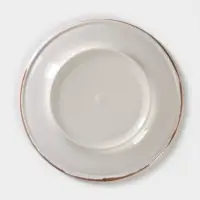 Тарелка Хорекс Punto bianca, d=20 см, фарфор, белая