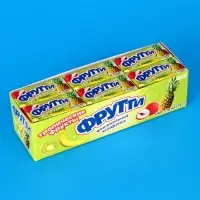 Жевательная конфета "Фрутти тропик",с ароматом тропических фруктов, 36 г