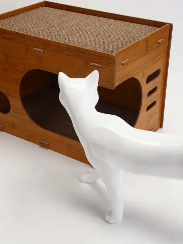 Когтеточка-лежанка "Пижон" из гофрокартона с кошачьей мятой "Таунхаус", 44 х 33 х 32 см