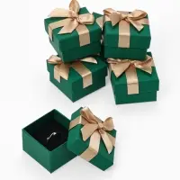 Набор коробочек подарочных 6 шт. под серьги/кольцо &laquo;Грин&raquo; 5&times;5&times;3, цвет зелёный (10319901)