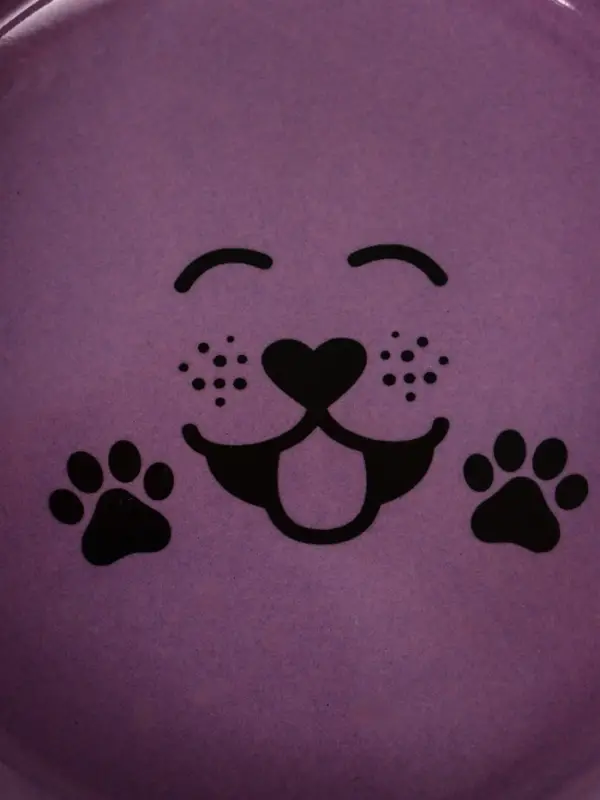 Миска Smile Dog, 200 мл, 10.5&times;10.5&times;4 см, керамика, сиреневая, бежевая