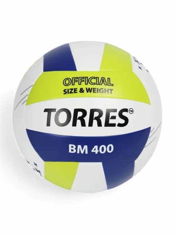 Мяч волейбольный TORRES BM400, V42315, р. 5 (ТПУ, бутиловая камера, клееный)