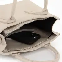 Сумка женская тоут TEXTURA на молнии, 29&times;10&times;25 см, однотонная, молочная