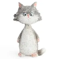 Сувенир полистоун "Хмурый котик" 5,3х4,5х8,5 см
