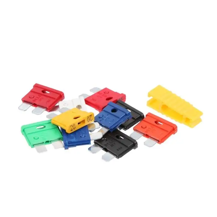 Набор флажковых предохранителей М5 стандарт, 10 шт., с пинцетом Набор флажковых предохранителей М5 стандарт, 10 шт., с пинцетом