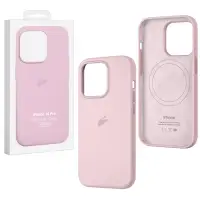 Чехол iPh 14 Pro Silicon Case 100% ORG Chalk Pink (MagSafe + анимация NFC Clear) c LOGO