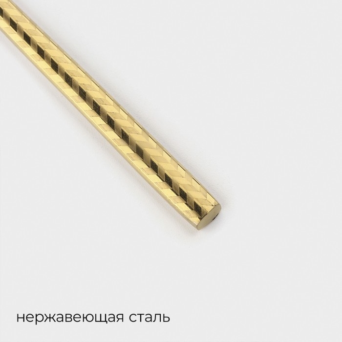 Ложка чайная из нержавеющей стали Magistro Kolos, длина 14 см, цвет золотой Ложка чайная из нержавеющей стали Magistro Kolos, длина 14 см, цвет золотой