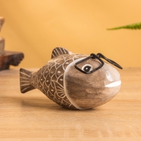 Сувенир «Рыбка в очках», 12×6×6 см, дерево