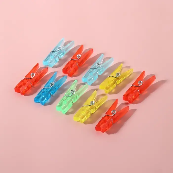 Прищепки для шитья, 3 × 0,5 × 0,3 см, 10 шт, цвет разноцветный Прищепки для шитья, 3 × 0,5 × 0,3 см, 10 шт, цвет разноцветный
