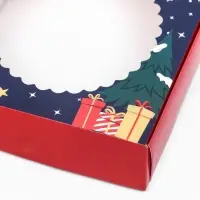 Подарочная коробка сборная с окном «Новогодняя абстракция», 11.5×11.5×3 см