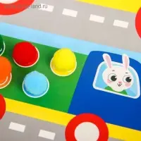 Детский развивающий игровой набор с помпошками «Разложи по цветам: большой и маленький», виды МИКС