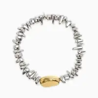 Браслет 3 нити "Каменнное сердце", цвет золотисто-серебристый Браслет 3 нити "Каменнное сердце", цвет золотисто-серебристый