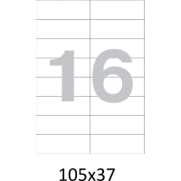 Этикетки самоклеящиеся  105х37 мм/16 шт. на лист.А4 (100л./уп)