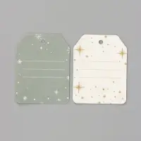 Шильдик новогодний на подарок &laquo;С Новым годом!&raquo;, 6 шт., 5&times;6.5 см, зелёный, бежевый