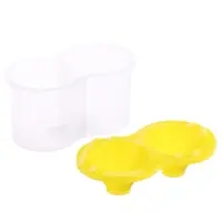 Стакан - непроливайка для рисования двойной Calligrata, 150 мл &times;2, с держателем для кистей, жёлтый